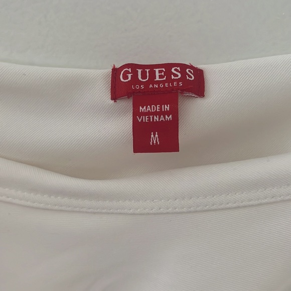 Guess One Sleeve White Bodysuit Size Medium - Picture 2 of 3